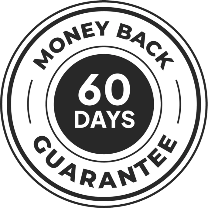Soda Steel 60-day money-back guarantee badge